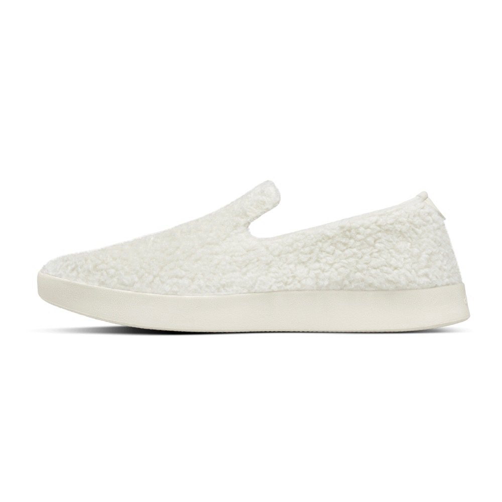 Allbirds Women\'s Slip-Ons White - Wool Lounger Fluffs - 24178NKRL